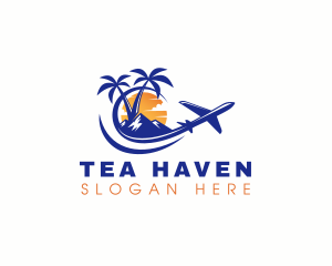 Tropical Airplane Tour logo design