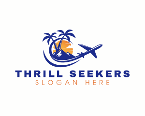 Tropical Airplane Tour logo design