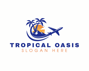 Tropical - Tropical Airplane Tour logo design