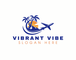 Tropical Airplane Tour logo design