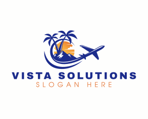 Tropical Airplane Tour logo design