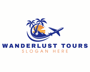 Tropical Airplane Tour logo design