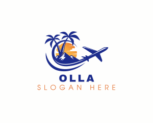 Tropical Airplane Tour logo design