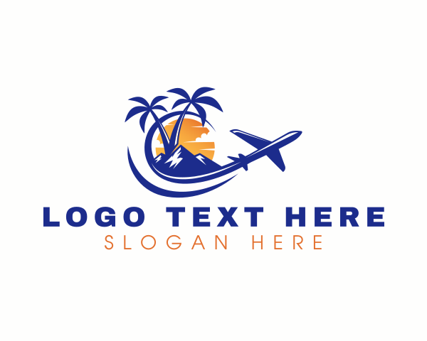 Tour - Tropical Airplane Tour logo design