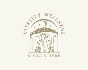 Wellness Herbal Mushroom logo design