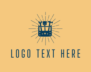 Bolt Tongs - Blue Repair Toolbox logo design