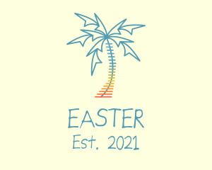Arborist - Beach Palm Tree Music logo design