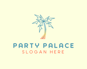 Beach Palm Tree Music logo design