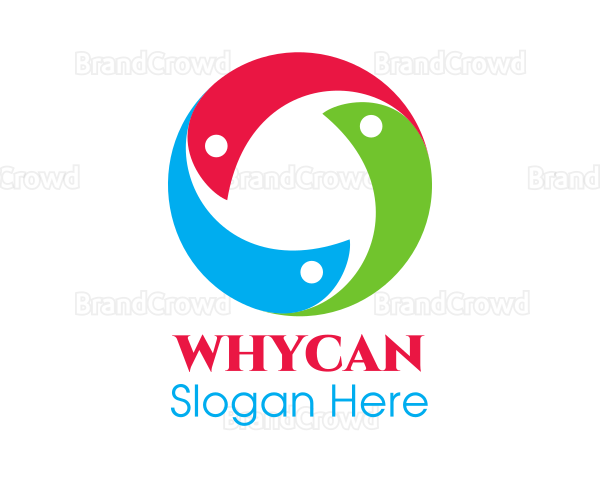 Multicolor Bird Circle Logo