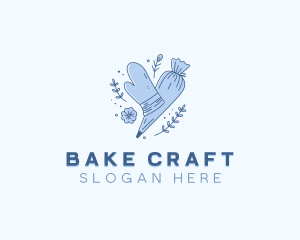 Flower Baking Mitts logo design