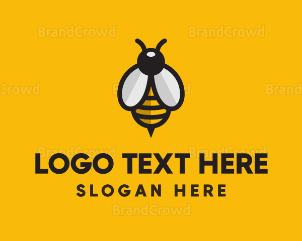 Simple Bee Symbol Logo