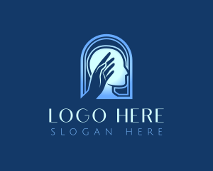 Therapist - Human Mental Health Hand logo design