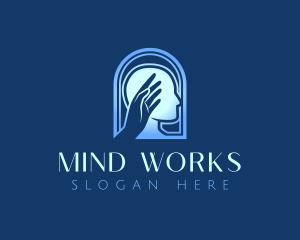 Human Mental Health Hand logo design