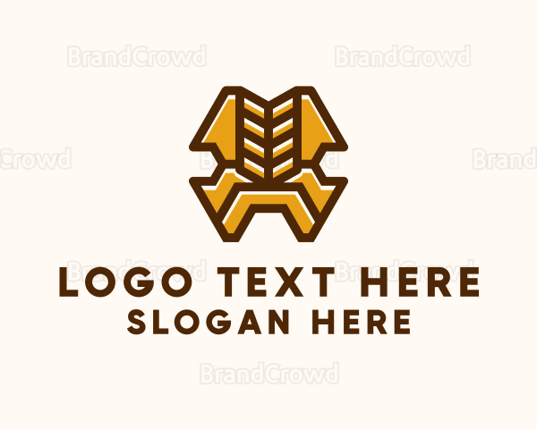 Wheat Crop Farming Logo