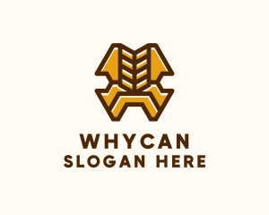 Wheat Crop Farming Logo