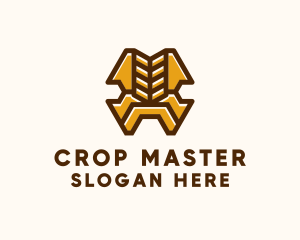 Wheat Crop Farming logo design