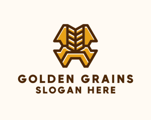 Wheat Crop Farming logo design