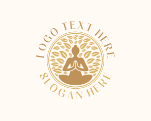 Peace - Zen Yoga Meditation logo design