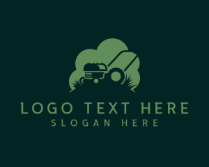 Gardening Lawn Mower  Logo