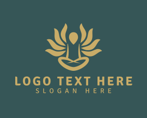 Stretch - Lotus Flower Yoga logo design
