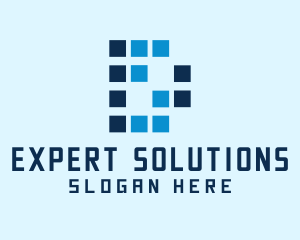 Specialist - Pixelated Tech Letter D logo design