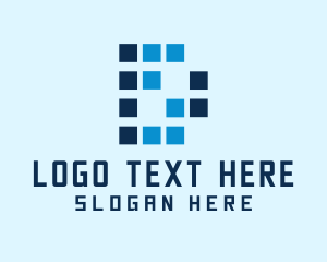 Internet - Pixelated Tech Letter D logo design