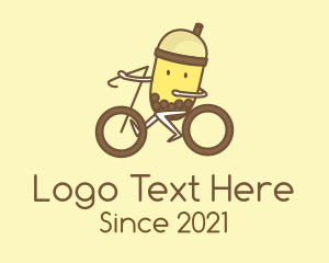 Boba Pearl - Milk Tea Cyclist logo design