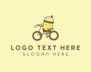 Boba Tea - Milk Tea Cyclist logo design