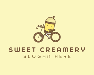 Milk Tea Cyclist logo design