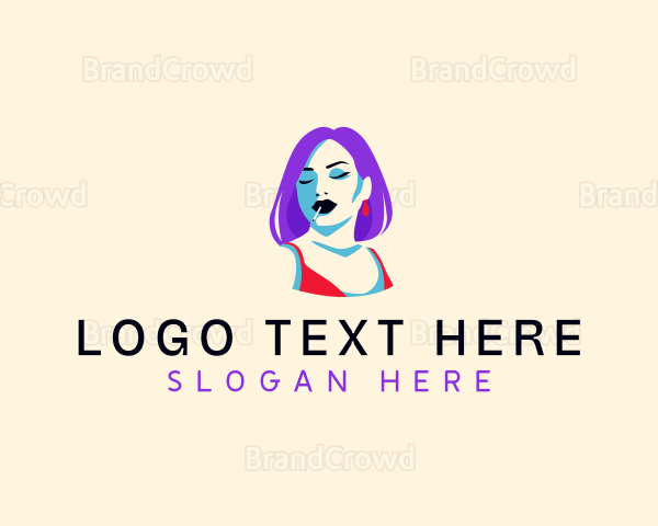 Cigarette Woman Smoking Logo