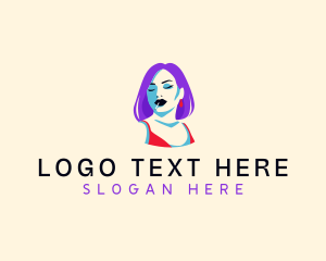 Stylist - Cigarette Woman Smoking logo design