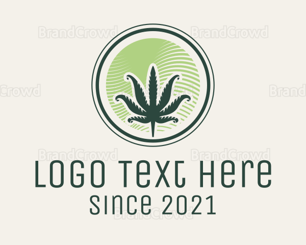 Weed Dispensary Badge Logo