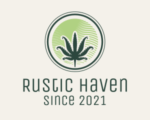 Weed Dispensary Badge logo design