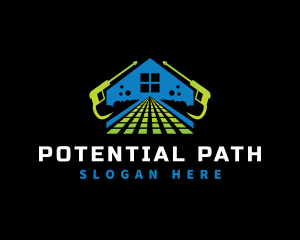 Path Pressure Wash Housekeeping logo design