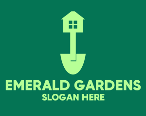 Home Shovel Gardening logo design