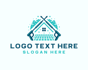 Roof - Power Wash Roof Tiles logo design