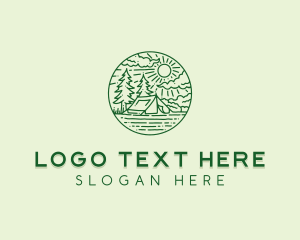 Outdoor - Forest Camp Sun logo design