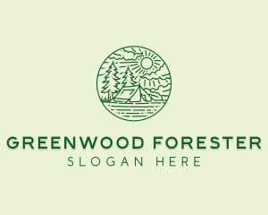 Forest Camp Sun logo design