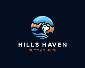 Hiking Dog Park logo design