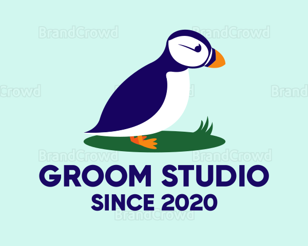 Cute Puffin Bird Logo