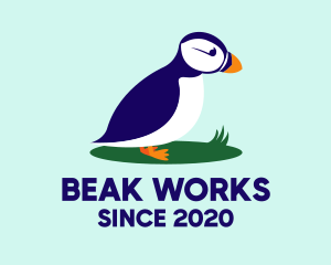 Beak - Cute Puffin Bird logo design