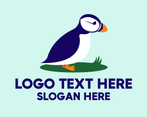 Cute Puffin Bird Logo