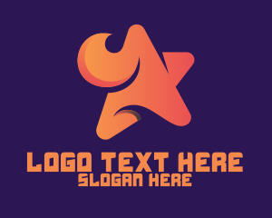 Fancy Orange Star  logo design