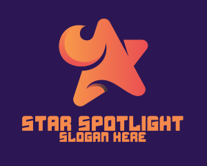 Fancy Orange Star  logo design