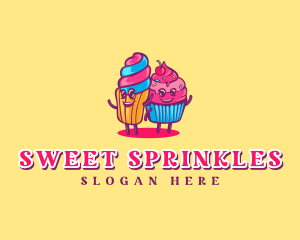 Sprinkles - Churro Cupcake Dessert logo design