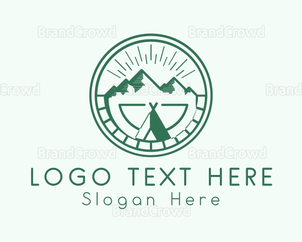 Mountain Range Tepee Camp Logo
