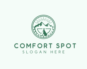 Mountain Range Tepee Camp logo design