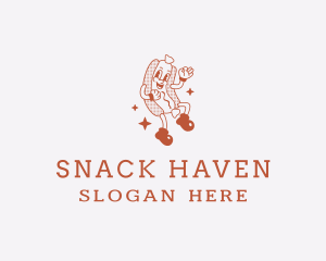 Retro Sausage Snack  logo design