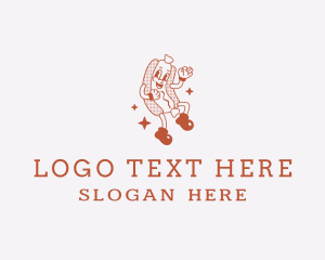 Retro Sausage Snack  Logo