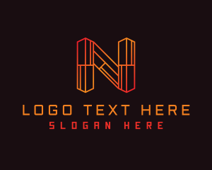 Structure - Builder Architect Letter N logo design